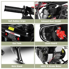 Oryxearth 105CC Mini Dirt Bike, Adult 4-Stroke Gas Powered Off Road Trail, Race