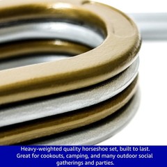 Pro Horseshoe Set – Powder Coated Steel with Carry Case by Trademark Innovati…