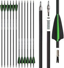 12X Carbon Arrow 30» Archery SP500/Blade Arrowhead Compound Recurve Bow Hunting