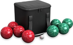 HEY! PLAY! Bocce Ball Set – Lawn Game for Backyard, Beach, or Wedding – Includes