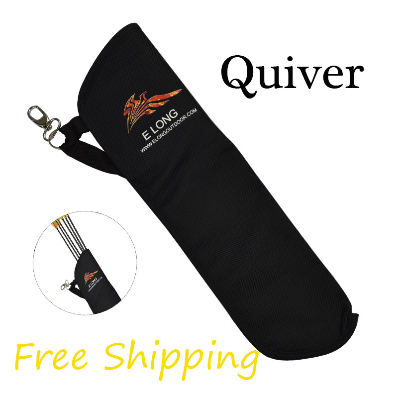 1X Quiver Back Waist Side Black Bag Archery Arrow Bow Holder for Target Hunting
