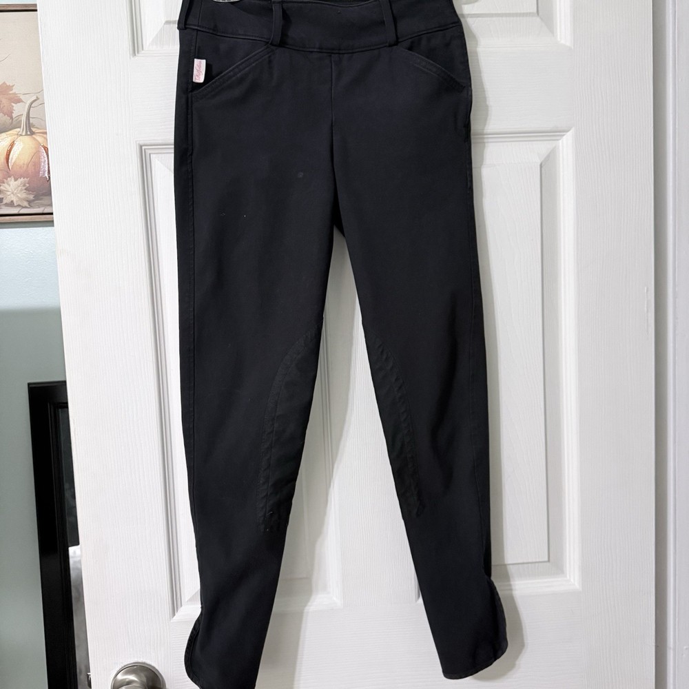 Tailored Sportsman Equestrian Pants Breeches 24 Black Side Zip