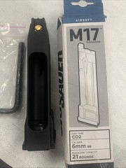 Sig Sauer Proforce P320 M17BCO2 Airsoft 21 Round Magazine, Black AMPF-M17B 6mm