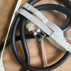 Jacks Mfg Inc Figure 8 Rubber/Nylon Noseband Black/White 1853-WH