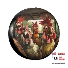 Funny Print Spare Tire 17″ for tire diameter 31.49″-32.67″/80-83cm Chicken