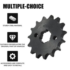 15 Tooth Steel Front Sprocket for Hawk 250,Dirt Bike Front Sprocket for Hawk