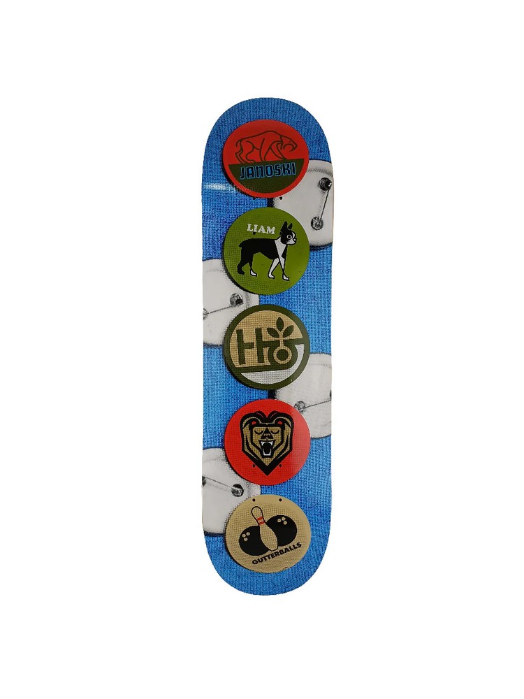 Habitat Stefan Janoski Buttons Blue White Multicolor Size 8.1″ Vintage NOS Deck