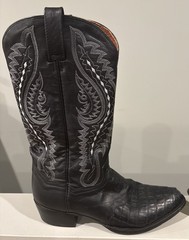 Dan Post Leather Alligator Print Western Boots 9D Men’s Black Leather DP2710H