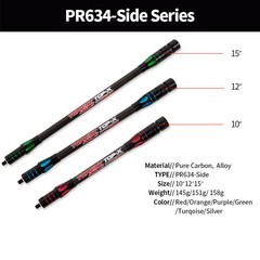 10″ 12″ 15″ Side Rod Carbon Stabilizer Balance Bar Archery Recurve Bow Absorber