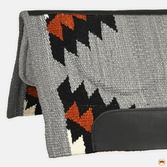 HILASON 34×32 In Western Horse Saddle Blanket Wool Pad Grey