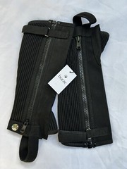 HORZE Amara Equestrian English Riding Unisex Kids Half Chaps Synthetic Leather S