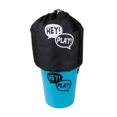 Giant Red and Blue Yard Pong Game for Whole Family with 12 Buckets, 2 Balls and