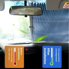 Automatic Retractable Sunshade Sun Protection Front Windscreen Car Sunshade Wind
