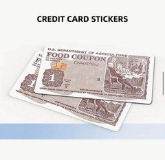 Food Stamps Welfare USDA Funny Skin Credit Debit Card Sticker Cover Set