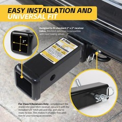 12 inch Trailer Hitch Extension 2×2 Receiver Hitch Bar for Trailers Long 2