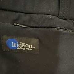 Irideon Women’s Black Knee Patch Breeches, Cotton Blend, X-Large Long