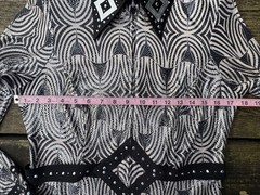 Hobby Horse Limited Edition Women’s Western Metallic Show Shirt B&W Medium