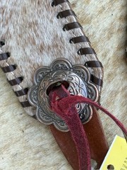 Genuine Hair On Cowhide Pair of Ladies Western Spur Straps FREE SHIPPING