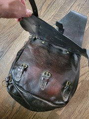 WWI UNITED STATES CALVALRY LEATHER SADDLE BAGS EXTRAORDINARY CONDITION BY LONG