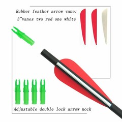 12Pack 30-inch Carbon Arrows SP500 Archery Hunting For Compound&Recurve Bow