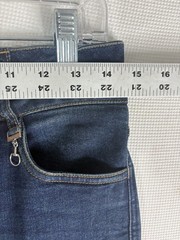 Horze Kaia Womens High Waist Denim Silicone Full Seat Breeches Dark Blue Size 28