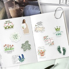 50 PCS Inspirational Christian Stickers, Waterproof Bible Verse Jesus Sticker…