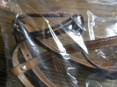 Formay Western Leather Browband Headatall 5/8″ Double & Stitched Chestnut Sealed