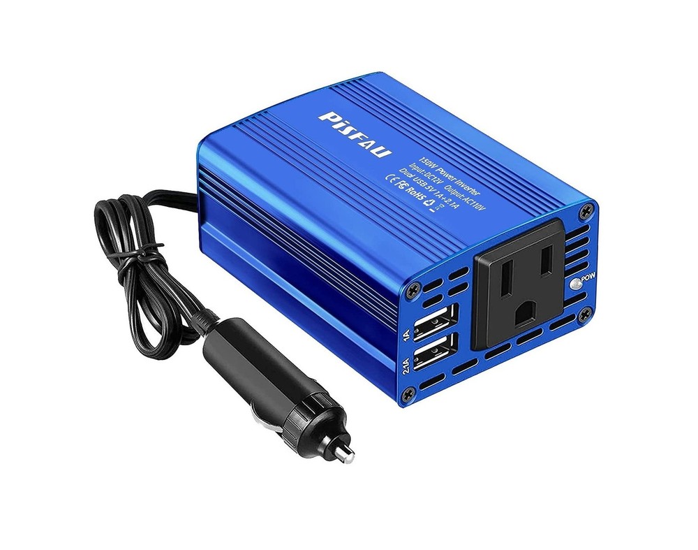 150W Car Power Inverter DC 12V to 110V AC Converter with 3.1A Dual USB Power …