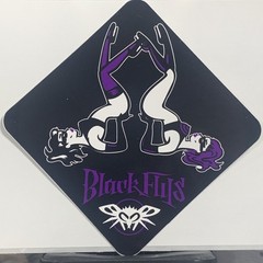 3×3 Black Flys Eyewear STICKER Surf Skate Snow Party Sunglasses 🕶️Purple Girls