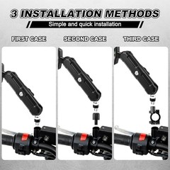 Adventure Motorcycle Mirrors, 8/10MM Screw Easy to Install Universal Rearview