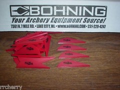36 Red Bohning 2″ Blazer Vanes Pack! archery arrow fletching