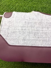 Grey Wool Felt Saddle Pad with Leather | Western Riding Pad | 30X30″ & 32X32″