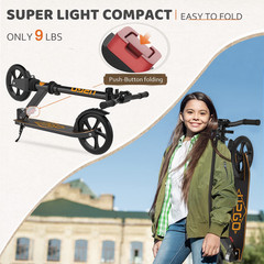 UPGO Kick Scooter for Ages 6+, Kids, Teens & Adults 240 LB Max Load Foldable 8In