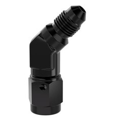 3AN Female to AN3 Male Flared Black Aluminium 45 Degree Swivel YZGM-3AN-45
