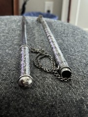 Antique Silver Circassian Riding Crop Nagaika with Concealed Blade 1890 To 1910
