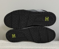 Men’s DC Stag Shoes Size 12, Gray W/ Lime Green Preowned Excellent