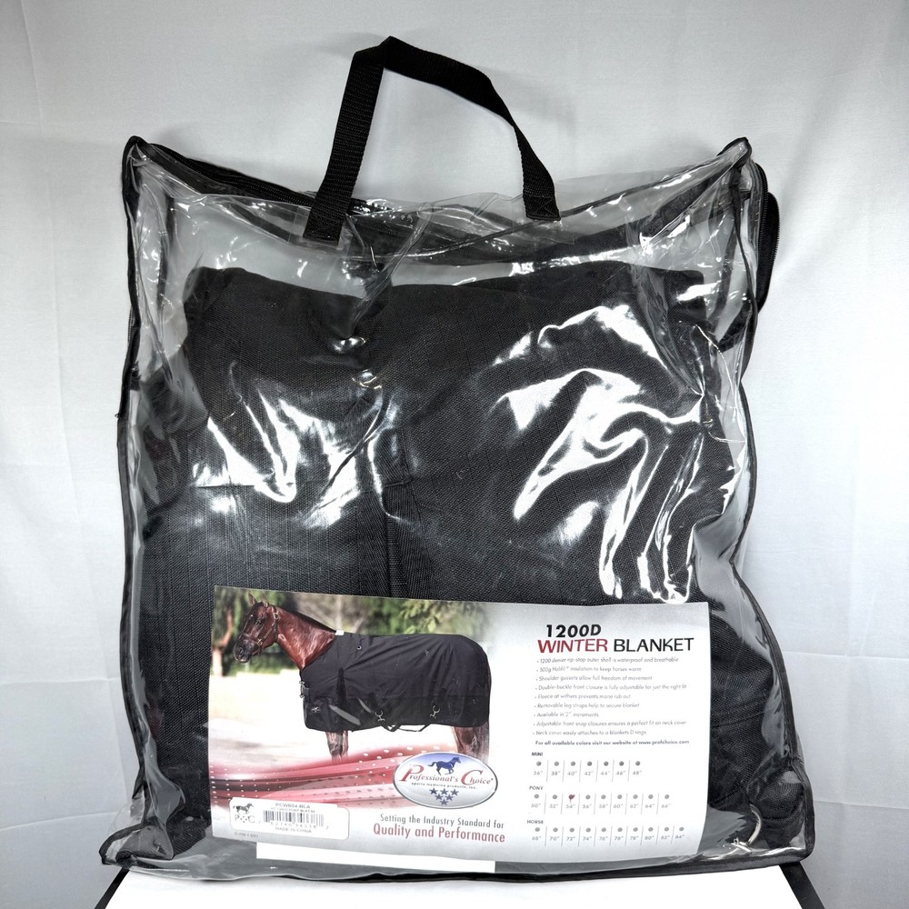 Professionals Choice 1200D Winter Waterproof Pony Horse Blanket 54″ / NEW in Bag