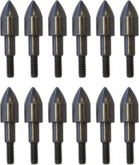 12Pcs 5/16″ Archery Field Points Screw-in Arrow Point 100 Grain Steel Field Tips