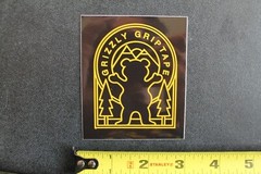 GRIZZLY Skateboard Griptape Bear Mountains Black Z47A OG Skateboarding STICKER