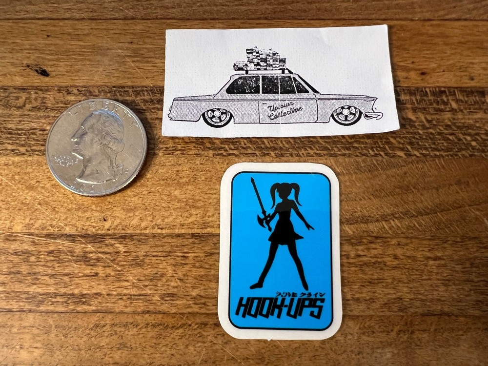 Hook Ups Skateboards Small Sword Girl Icon Sticker Anime Jeremy Klein