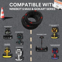 10×2.75 Off-Road Gokart Tire for Ninebot S Max Self-balancing Scooter, Compat…