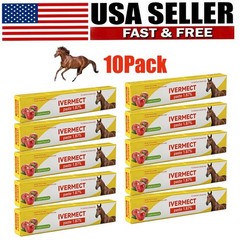 （10 Pack）Horse Dewormer Paste Apple Flavor EXP 1/2028 Convenient Operation