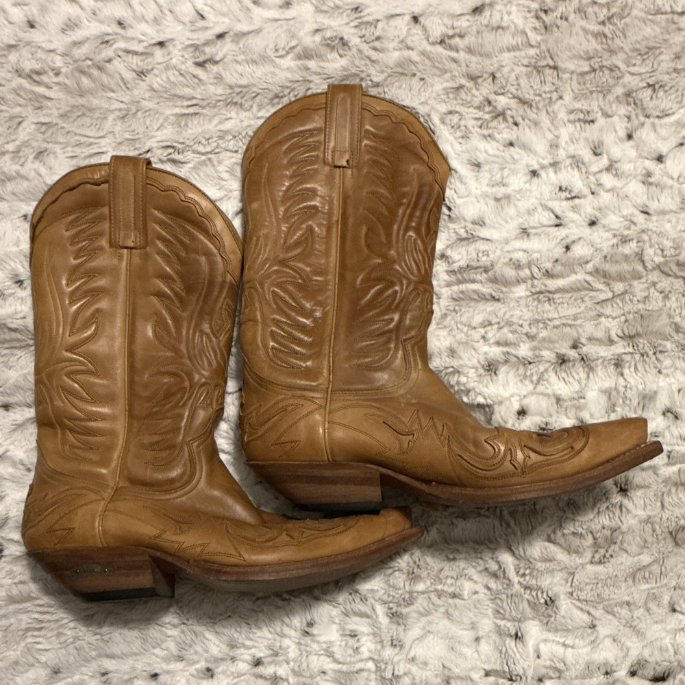 Sendra Tan Leather Western Cowboy Boots – US Size 9.5 Men’s Style Footwear
