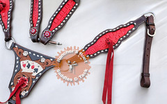 Western Tack Set Horse | Red Gator Gambler Tooling Tack Set