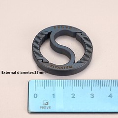 EDC Titanium Alloy Porable Keychain Ring Carabiner Key Belt Waist Hanging Buckle