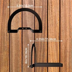 Chinpakden 4 Pack Cowboy Hat Hooks, Wall Mount Rack Holder 4 Pack, Black