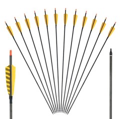 60″ Archery Takedown Recurve Bow RH 25-60lbs &Carbon Arrows for Hunting Shooting
