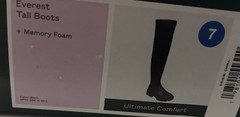 New Look Everest Tall Boots Memory Foam Black Women’s US 7 Synthetic
