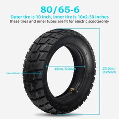 80/65-6 scooter tire off Road，10in Tires Inner Tubes Replacement Thickene