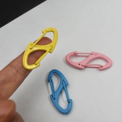 30 Colored Stainless Steel Carabiner Clips, 1.6″ Double Sided Snap Hooks